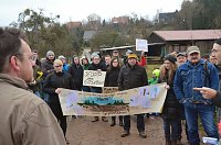 Bild: Protest gegen Probebohrungen
