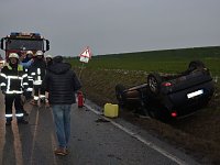 Bild: &Uuml;berschlag auf der Bundesstra&szlig;e