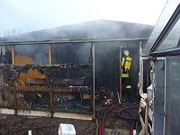Bild: Brand in Gartenlaube