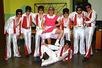 Bild: Zum 8. M&auml;nnerballettwettbewerb des BCC im Bleicher&ouml;der Kulturhaus sollte es zum Kopf an Kopf Tanzen kommen