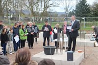 Bild: F&uuml;r die neue Sporthalle der Regelschule Ellrich wurde heute der Grundstein gelegt