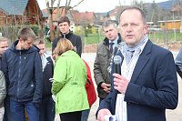 Bild: F&uuml;r die neue Sporthalle der Regelschule Ellrich wurde heute der Grundstein gelegt