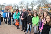 Bild: F&uuml;r die neue Sporthalle der Regelschule Ellrich wurde heute der Grundstein gelegt
