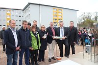Bild: F&uuml;r die neue Sporthalle der Regelschule Ellrich wurde heute der Grundstein gelegt