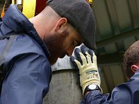 Bild: Der erste Mast ist geschafft