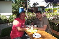 Auch Marko Paetzold und Sohn Mario kamen zum Sommerfest. Bild: Auch Marko Paetzold und Sohn Mario kamen zum Sommerfest.