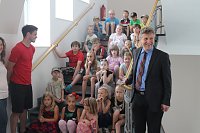 Dem OB über die Schulter geschaut - die Grundschüler aus Niedersalza durften Klaus Zeh mit Fragen löchern Bild: Dem OB über die Schulter geschaut - die Grundschüler aus Niedersalza durften Klaus Zeh mit Fragen löchern