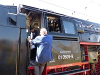Bild: Lok-Spektakel im Bahnhof Nordhausen - zweimal eine "01"