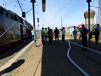 Bild: Lok-Spektakel im Bahnhof Nordhausen - zweimal eine "01"