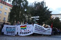 Bild: Demonstration und Gegendemonstration in Nordhausen