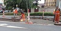 Bild: Schwerstarbeit in Gluthitze