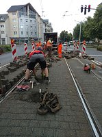 Bild: Schwerstarbeit in Gluthitze