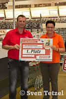 Bild: Toom Baumarkt &uuml;berreichte Schecks an Nordh&auml;user Kinderg&auml;rten