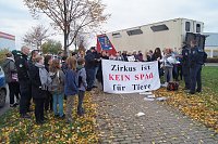Bild: Tiersch&uuml;tzer protestieren gegen Zirkus mit Wildtieren