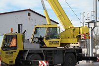 Bild: Der Versuch, ein Silo zu demontieren