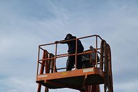 Bild: Der Versuch, ein Silo zu demontieren