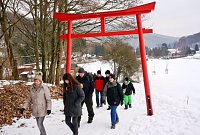 Taucher auf Winterwanderung Bild: Taucher auf Winterwanderung