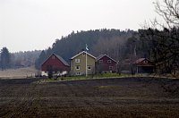 Bild: 30.04.06: Schwedische Geh&ouml;fte bei Regen