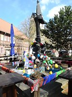 Bild: Vorbereitungen auf das Brunnenfest laufen
