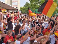 Bild: Begeisterung auf dem Berg: 3:0 f&uuml;r Deutschland