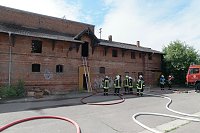 Brand in einem alten Lager Bild: Brand in einem alten Lager