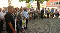 Demonstration vor dem Nordhäuser Rathaus für den Erhalt der Kreisstadt Bild: Demonstration vor dem Nordhäuser Rathaus für den Erhalt der Kreisstadt