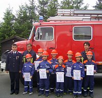 auf dem Gelände der Freiwilligen Feuerwehr Bleicherode stellten sich die Kinder der Prüfung des Leistungsabzeichens der Thüringer Jugendfeuerwehr f Bild: auf dem Gelände der Freiwilligen Feuerwehr Bleicherode stellten sich die Kinder der Prüfung des Leistungsabzeichens der Thüringer Jugendfeuerwehr f
