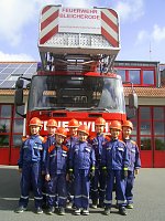 auf dem Gelände der Freiwilligen Feuerwehr Bleicherode stellten sich die Kinder der Prüfung des Leistungsabzeichens der Thüringer Jugendfeuerwehr f Bild: auf dem Gelände der Freiwilligen Feuerwehr Bleicherode stellten sich die Kinder der Prüfung des Leistungsabzeichens der Thüringer Jugendfeuerwehr f