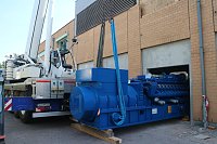Aufgehangen und eingefädelt - "Repowering" am Nordhäuser BHKW Bild: Aufgehangen und eingefädelt - "Repowering" am Nordhäuser BHKW