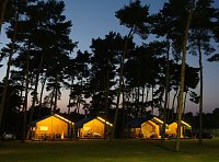 Komfort Safarizelte im Kiefernhain Campingpark Haddorfer Seen Bild: Komfort Safarizelte im Kiefernhain Campingpark Haddorfer Seen