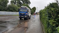 Bild: Stra&szlig;e an der Salza ist &uuml;berflutet