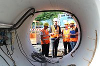 Bild: Vor dem Rohrvortrieb in Bottrop  