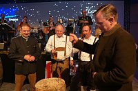 Bild: Wettnageln zwischen Helmut Peter, Dieter Althaus und Bodo Ramelow. Der MP a.D. gewnn eindeutig