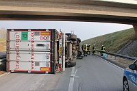 Bild: Brummi umgekippt