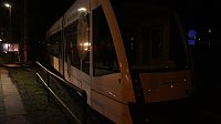 Bild: Entgleiste Stra&szlig;enbahn vor der Rothleimm&uuml;hle