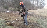 Bild: Mahd im Moor, BUND Nordhausen im Einsatz
