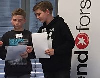 Sind stolz auf ihren zweiten Preis - Moritz Kaufmann und Toni Reinboth Bild: Sind stolz auf ihren zweiten Preis - Moritz Kaufmann und Toni Reinboth