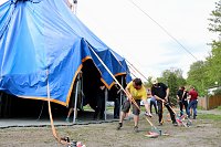 Bild: Zappelini Zelt wird aufgebaut