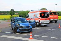 Fünf Verletzte bei Unfall in Kleinfurra Bild: Fünf Verletzte bei Unfall in Kleinfurra