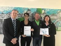 Bild: Wahlvorstand von links: Steffen Loup, Sandra Nikoleizig, Detlef Helbing, Claudia Schaper