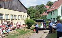 Die Polizei kam zu Besuch nach Auleben Bild: Die Polizei kam zu Besuch nach Auleben