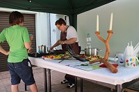 Bild: Zum Sommerfest konnte man sich am Familienzentrum gleich &uuml;ber zwei gro&szlig;z&uuml;gige Spenden freuen