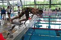 Bild: Erst die Generalprobe, dann die K&uuml;r - der Nordh&auml;user Schwimmer-Nachwuchs zeigte starke Leistungen
