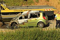 Bild: Feuerwehren im Einsatz auf der A38
