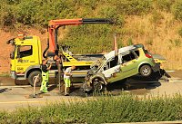 Bild: Feuerwehren im Einsatz auf der A38