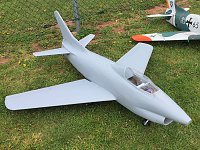 Bild: So entsteht das Modell der Fiat G91 - 8) Rohbaufertig ..bereit f&uuml;r den Erstflug