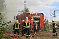 Bild: Gro&szlig;brand auf Bahnhofsgel&auml;nde