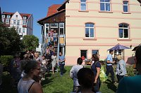 Bild: Zwei H&auml;user ein Dach - aus dem "MeGeHa" und dem "Haus der Kinder" wird das "Haus der Generationen"