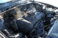 Bild: Auto brannte auf Rastplatz aus