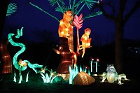 Bild: Lichtershow im Bergzoo Halle